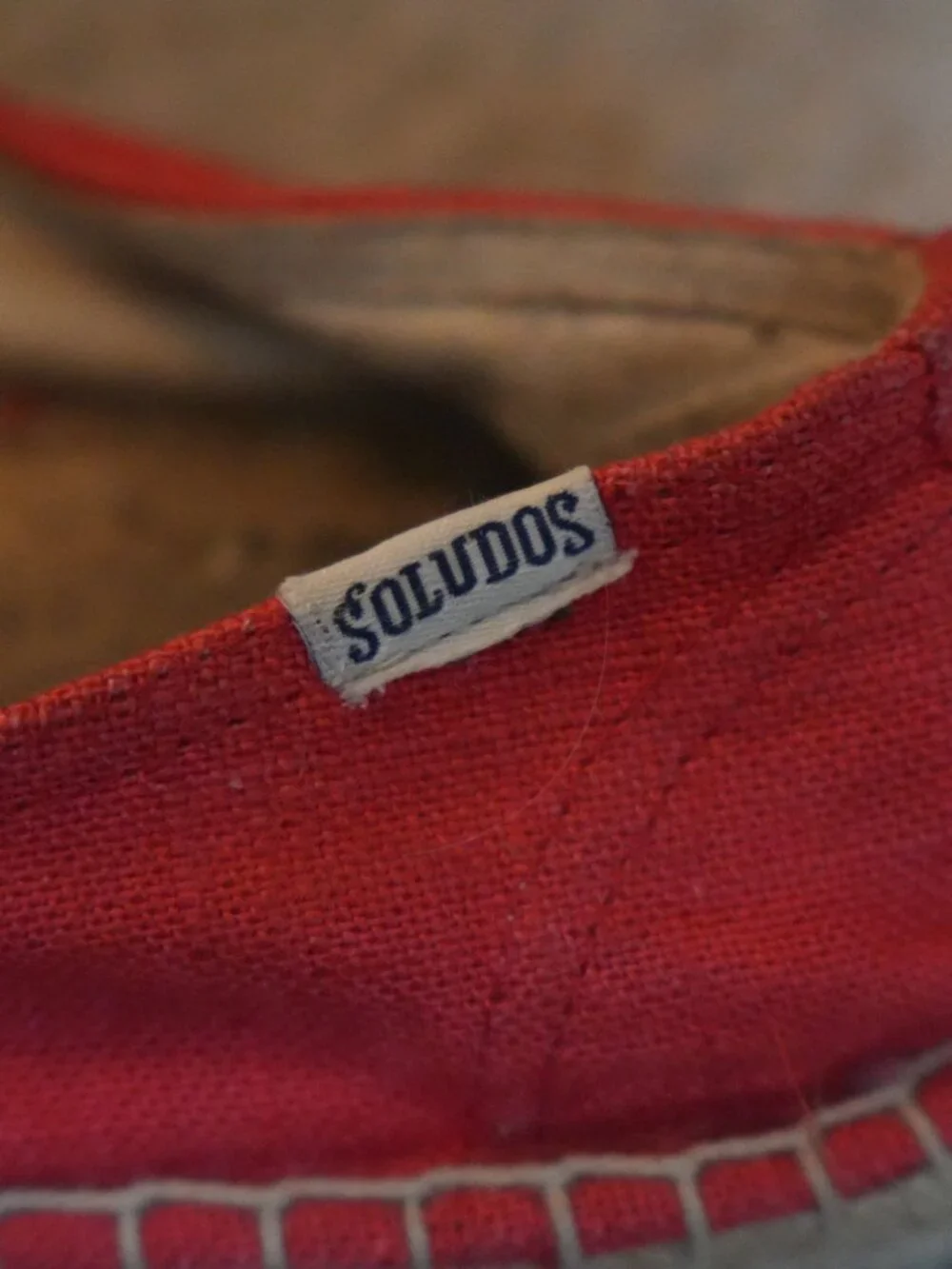 Soludos Red Canvas Lemon Embroidered Smoking Slipper Espadrilles Size 10